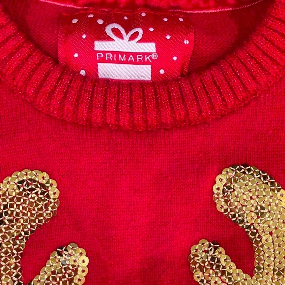 2 Piece Set Size 18-24M Red Reindeer Sweater and Plaid Leggings - Picture 3 of 5